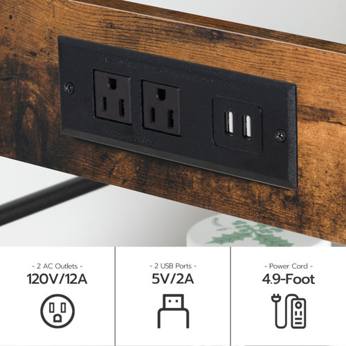 17 Stories Vuto 35.8" Kitchen Island Table with Power Outlet & Reviews ...